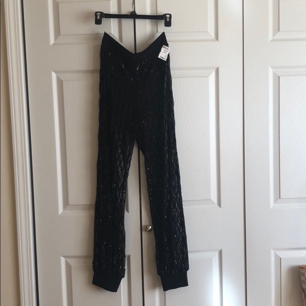 Sequin black pants